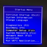 BIOS main menu